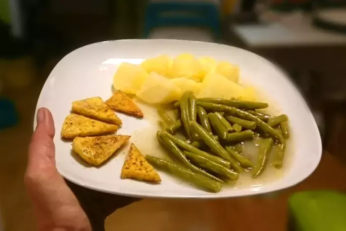 Fazolové lusky na smetaně