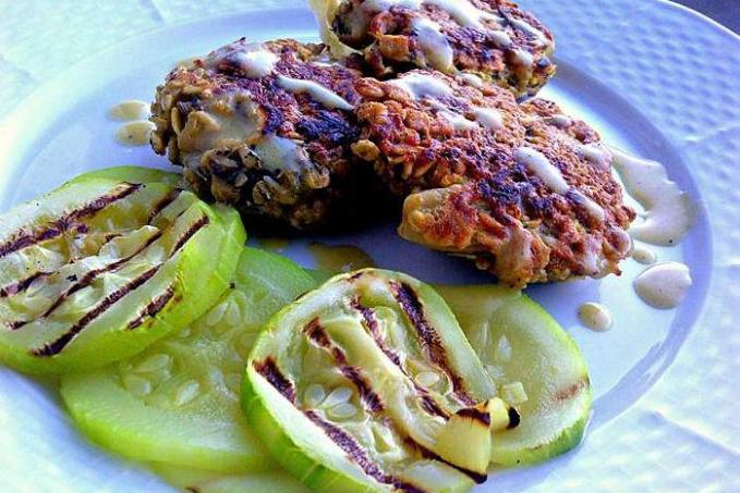 Ovesné placky s houbami