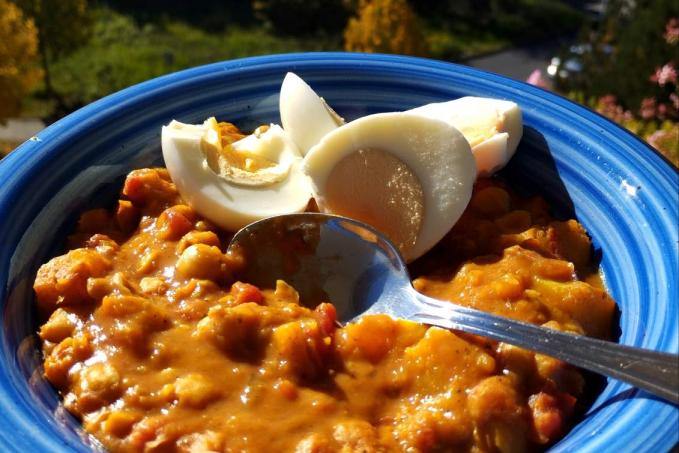 Dýňové kari s cizrnou