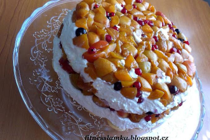 Tvarohový/megabílkovinový nepečený dort