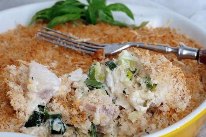 Zapečené pórkové filé pod krustou