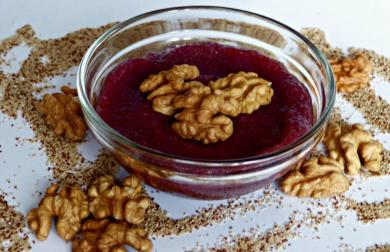 Ostružinový teff dezert