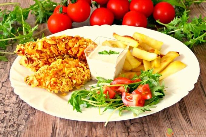 Kuřecí prsíčka v křupavé krustě s bramborem v troubě