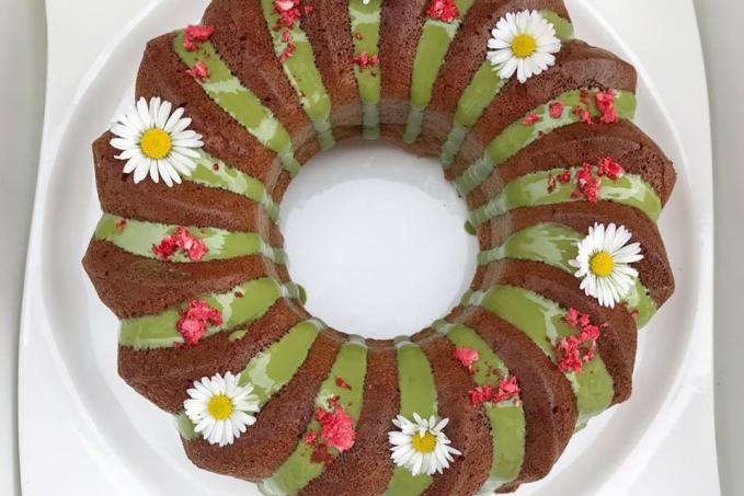 Vanilková Matcha bábovka