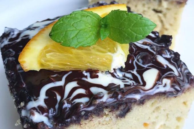 Pomerančové blondies s čokoládou