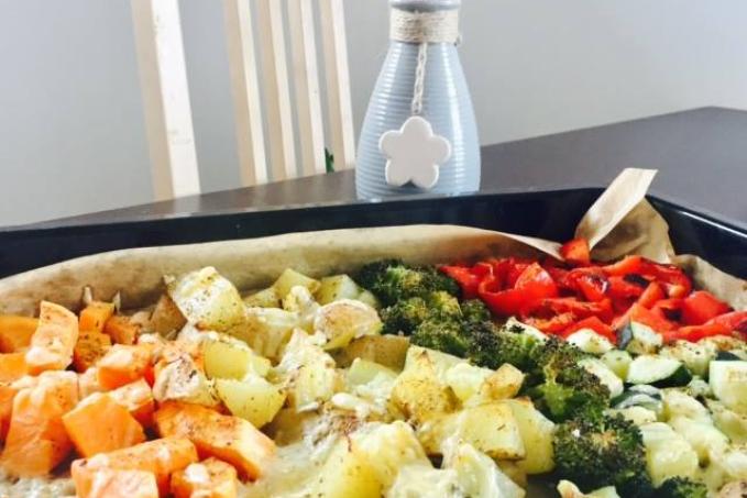 Pečená zelenina z jednoho plechu