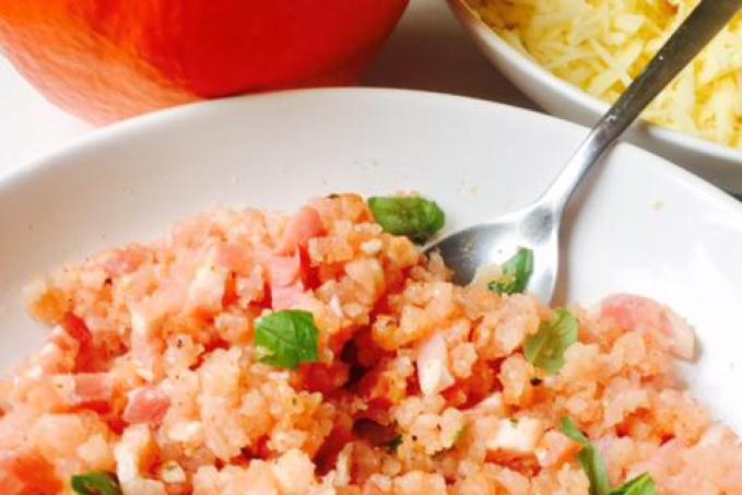 Recept: Pečená dýně plněná krůtím masem a sýrem