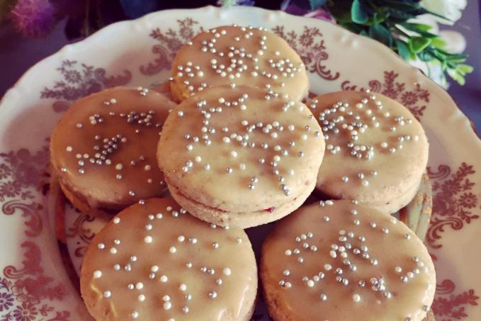 Dánske malinové toliare s mandlami