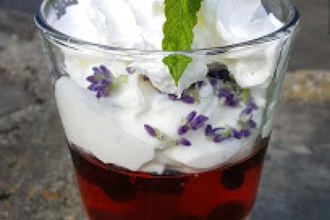 Pudink s levandulovým tvarohem