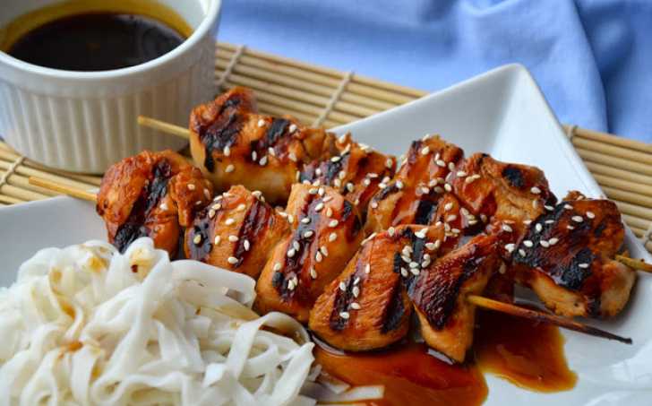 Kuřecí špízy Teriyaki