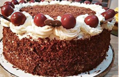 Schwarzwaldský dort s višněmi
