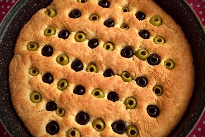 Olivová focaccia