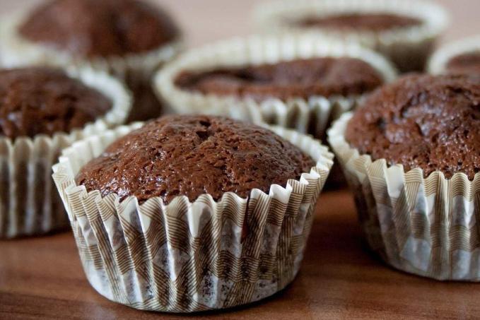 Čokoládové muffiny z ořechové mouky