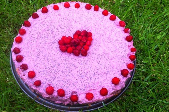 Malinový dort z tofu