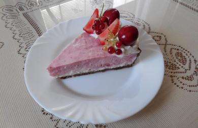 Nepečený tvarohový dort