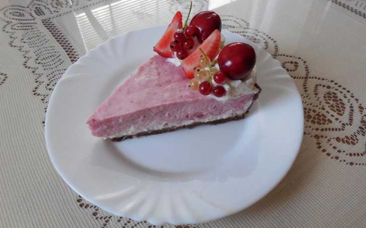 Nepečený tvarohový dort