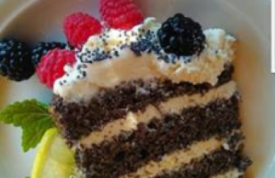 Makový narozeninový dort dohromady asi z 5 surovin!!