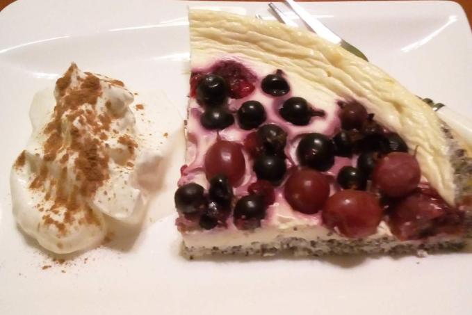 PEČENÝ TVAROH S MÁKEM A OVOCEM - nízkosacharidový