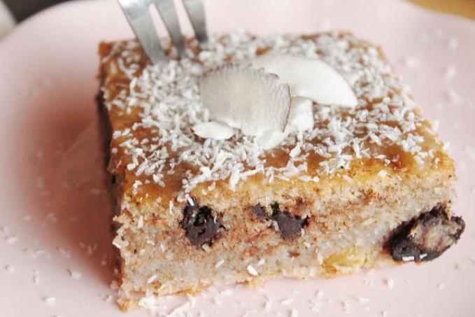 Hrnčeková kokosovo - čokoládová veggie buchta