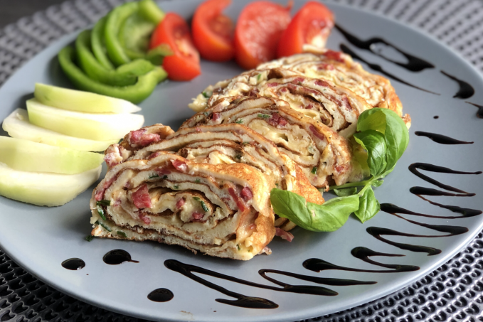 Roláda z Vajíčkové Omelety!