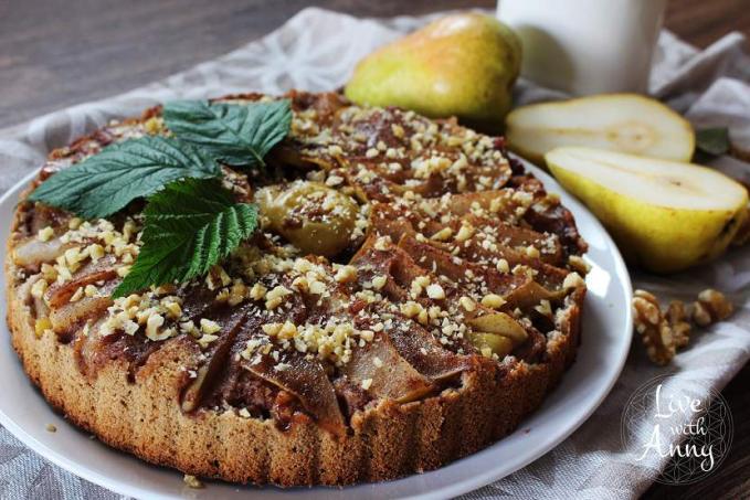 Obrácený koláč s hruškami