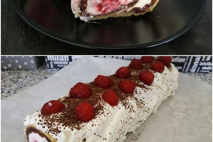 LÍSKOOŘECHOVÁ ROLÁDA S MALINAMI  - LC