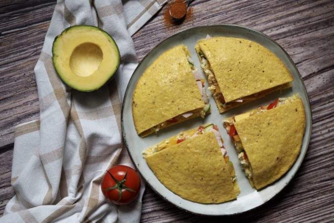 Sýrová low carb tortilla