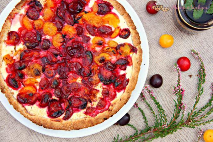 Špaldovo-vločkový koláč se švestkami (od 1 roku)