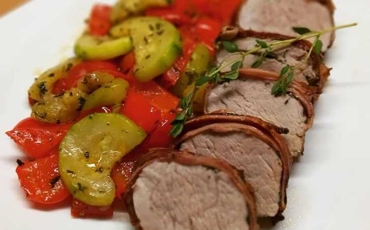 VEPŘOVÁ PANENKA VE SLANINOVÉM ŽUPÁNKU