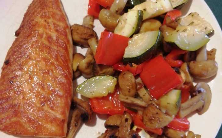 Grilovaná zelenina se žampiony