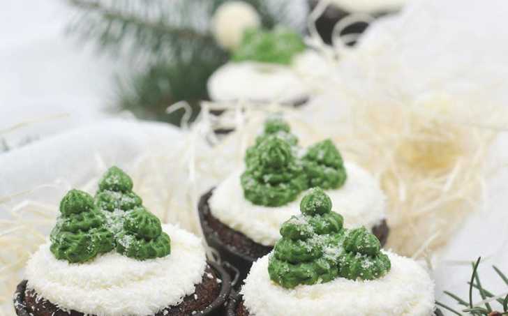 Čokoládové cupcakes se zimním nádechem - LC