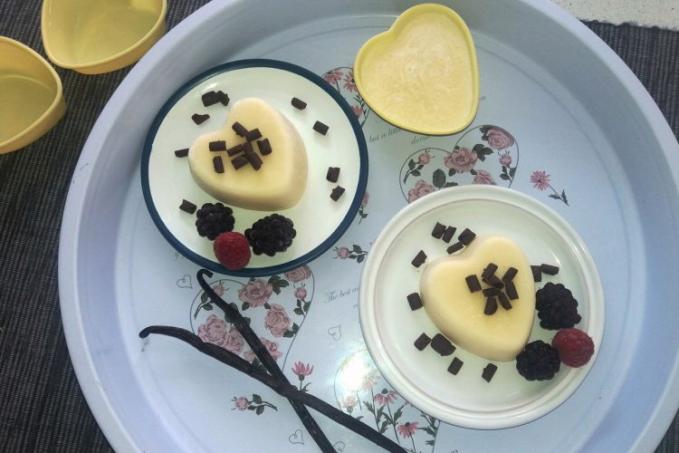 Mražená vanilková srdíčka