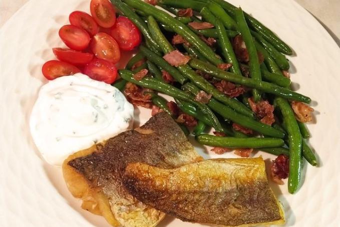 Treska s fazolovými lusky a zakysanou smetanou - LC