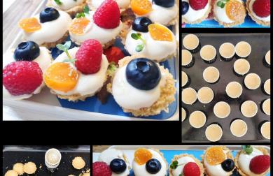 Mandlové košíčky se zakysanou smetanou