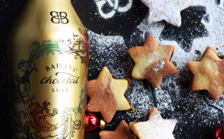 Mramorové linecké cukroví s Baileys krémem