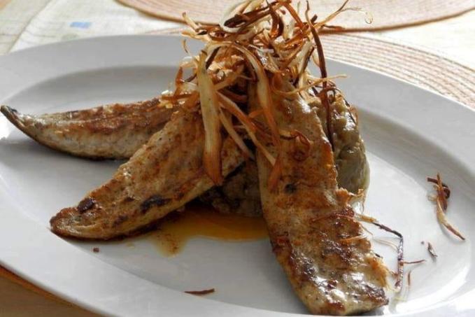 Makrela a lilkové pyré