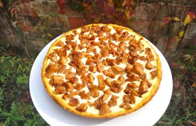 Mandlový koláč s tvarohem a jablky - LC