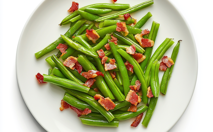 Fazolové lusky se slaninou