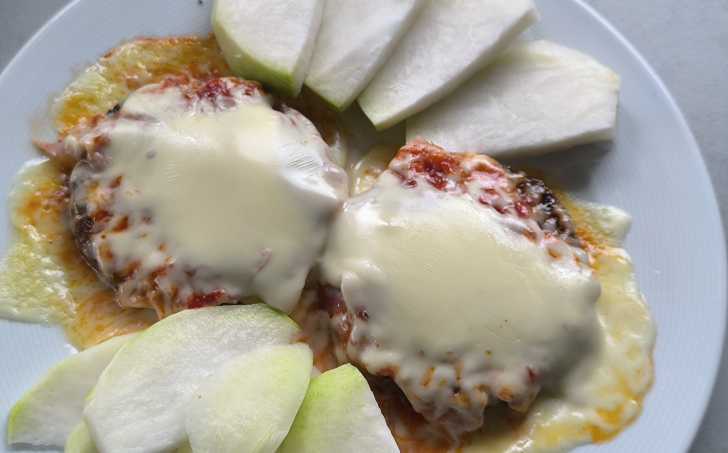 Zapečený LC chléb se šunkou a sýrem