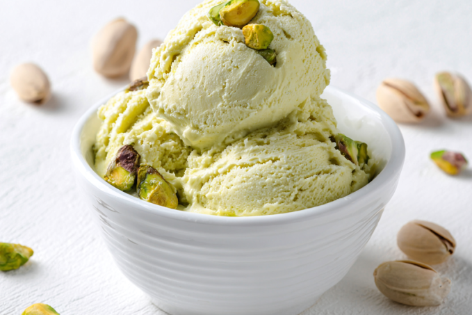 Pistáciová zmrzlina bez cukru