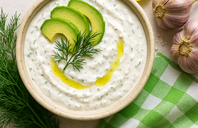 Avokádový dip s koprem