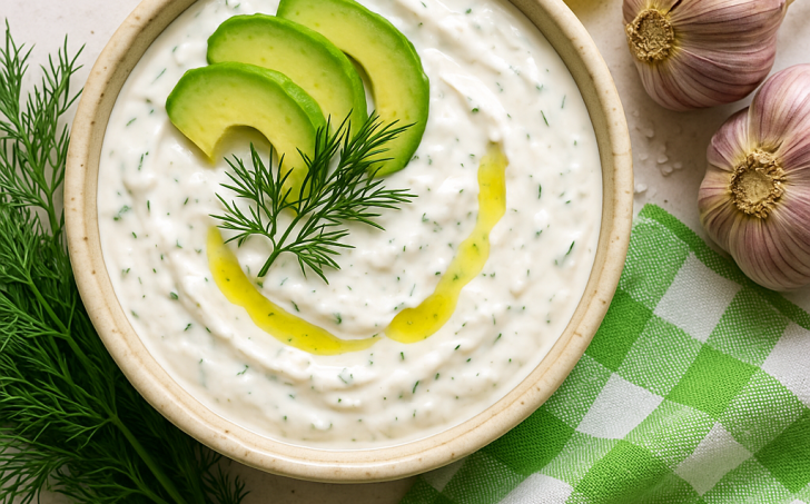 Avokádový dip s koprem