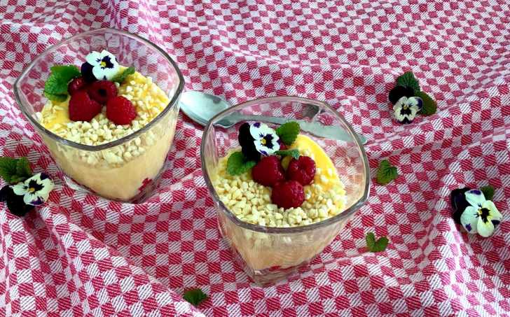 Vanilkový žloutkový pudink