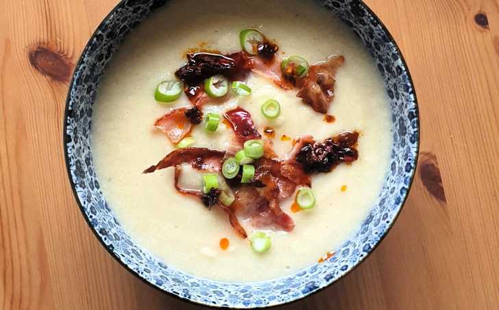 Krémová květáková polévka se slaninou