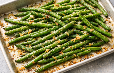 Parmazánové pečené zelené fazolky