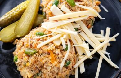 Květákovo-mrkvové "rizoto" s kuřecím masem