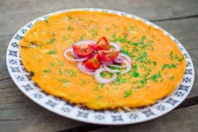 Omeleta z červené čočky