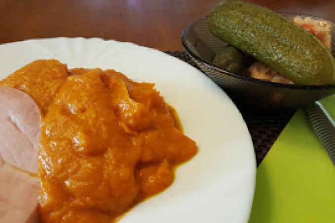 Dýňová kaše se šunkou