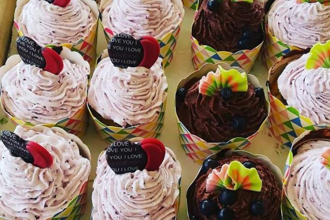 Borůvkové cupcakes bez lepku a laktózy
