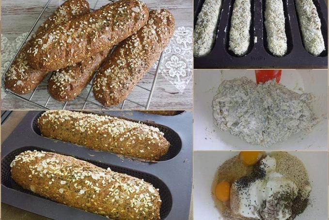 Low carb pečivo - bagetky